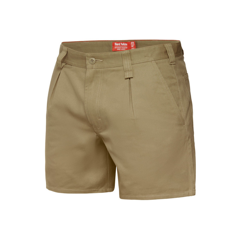 Hard Yakka Relaxed Cotton Drill Shorts With Belt Loops