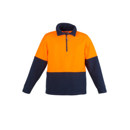 Unisex Hi Vis 1/2 Zip Polar Fleece Pullover