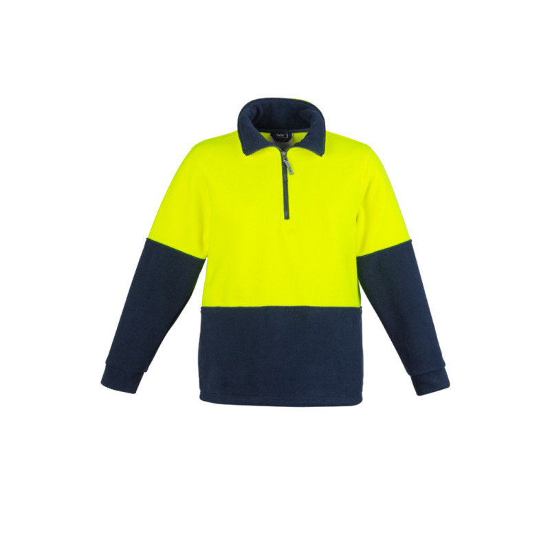 Unisex Hi Vis 1/2 Zip Polar Fleece Pullover