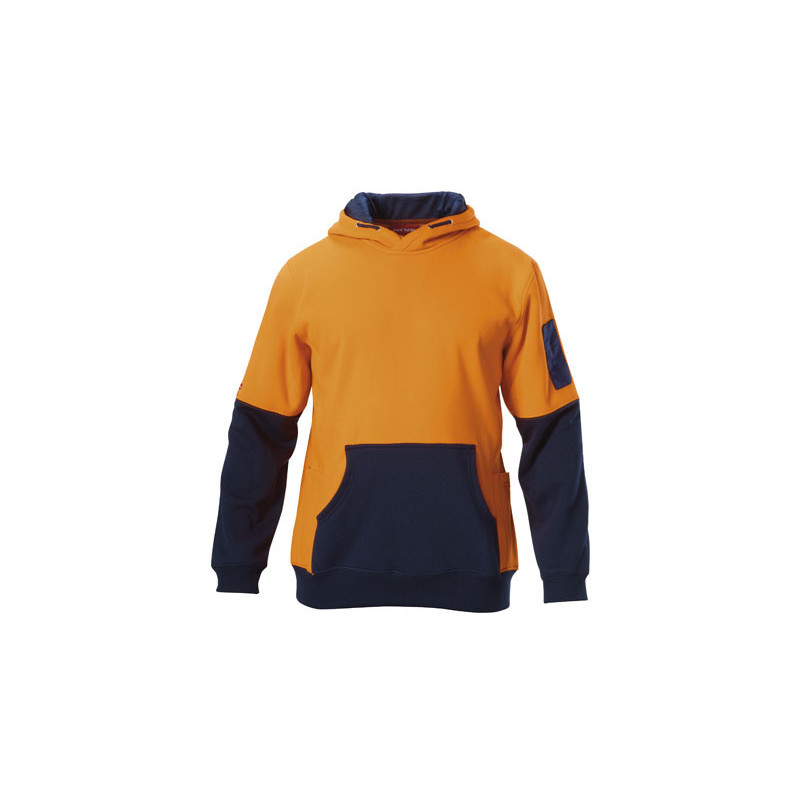 Hard Yakka Hi Vis Spliced Brushed Fleece Hoodie